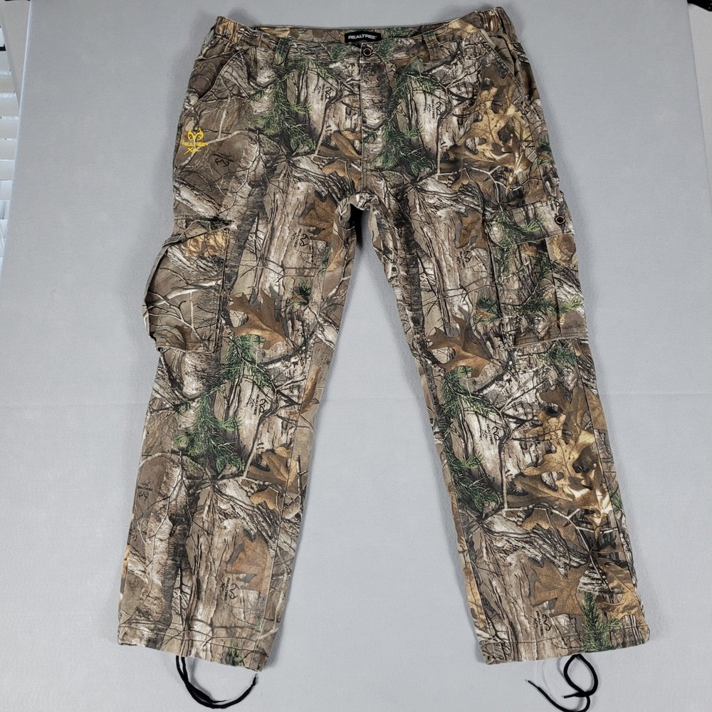 Realtree Camo Cargo Pants Men's XXL 44-46 Xtra Camouflage Utility Trousers